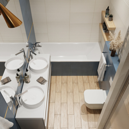 Комплект 6 в 1 Lavinia Boho One 77040049, премиум с пластиковой белой клавишей, инсталляцией и унитазом