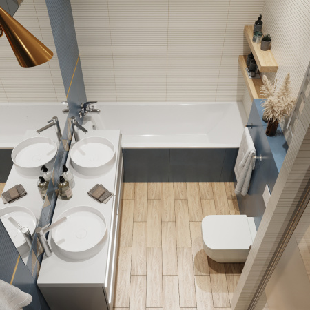 Комплект 6 в 1 Lavinia Boho One 77040057, премиум со стеклянной белой клавишей, инсталляцией и унитазом