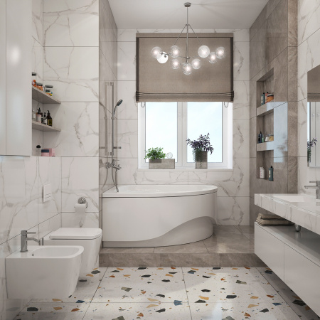 Комплект 6 в 1 Lavinia Boho Aveo Rimless 77040121, премиум с пластиковой белой клавишей, инсталляцией и унитазом