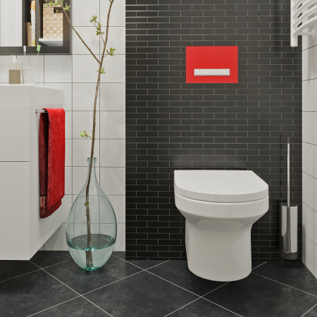 Комплект 6 в 1 Lavinia Boho Grance Hill Rimless 87561016, премиум с пластиковой черно-белой клавишей, инсталляцией и унитазом