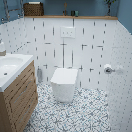 Комплект 3 в 1 Lavinia Boho Relfix 77030064, бачок скрытого монтажа, клавиша смыва, крепление, дозатор