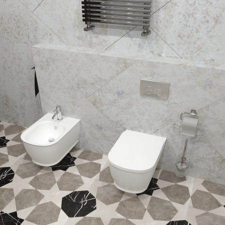 Комплект 5 в 1 Lavinia Boho Relfix 77020048, инсталляция, крепление, клавиша смыва, шумоизоляция, диспенсер