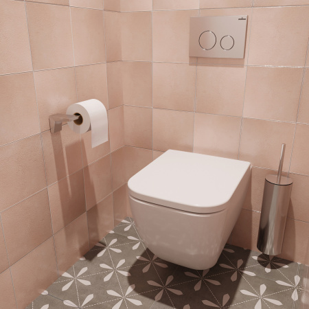 Комплект 6 в 1 Lavinia Boho One 77040055, премиум с пластиковой серой клавишей, инсталляцией и унитазом