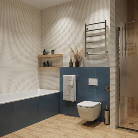 Комплект 6 в 1 Lavinia Boho One 77050141, премиум со стеклянной белой клавишей, удлиненным крепежом, инсталляцией и унитазом