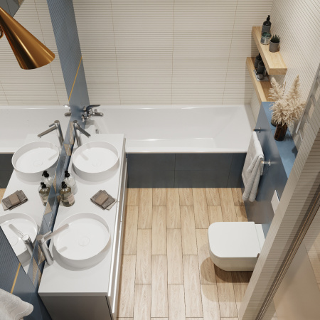 Комплект 6 в 1 Lavinia Boho One 77050141, премиум со стеклянной белой клавишей, удлиненным крепежом, инсталляцией и унитазом