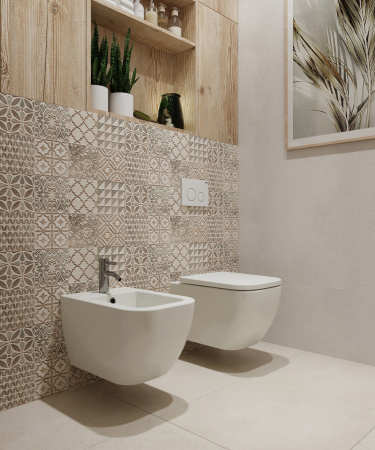 Комплект 6 в 1 Lavinia Boho One Rimless 77050161, премиум с пластиковой белой клавишей, удлиненным крепежом, инсталляцией и унитазом