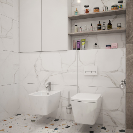 Комплект 6 в 1 Lavinia Boho Aveo Rimless 77050205, премиум с пластиковой белой клавишей, удлиненным крепежом, инсталляцией и унитазом