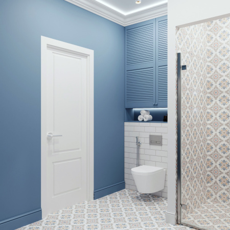 Комплект 6 в 1 Lavinia Boho Biore Rimless 75110182, премиум с пластиковой черно-золотистой клавишей, инсталляцией и унитазом