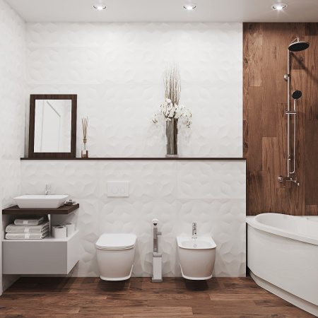 Комплект 6 в 1 Lavinia Boho Bell Pro Rimless 75110010, премиум с пластиковой черно-золотистой клавишей, инсталляцией и унитазом