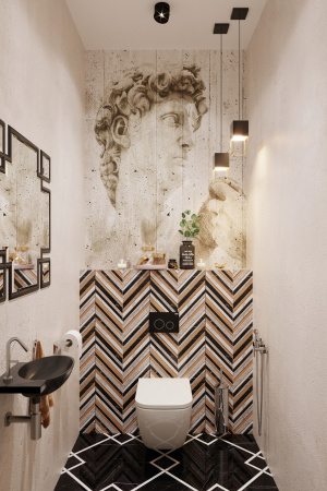 Комплект 6 в 1 Lavinia Boho One Rimless 75110113, премиум с пластиковой бело-золотистой клавишей, инсталляцией и унитазом