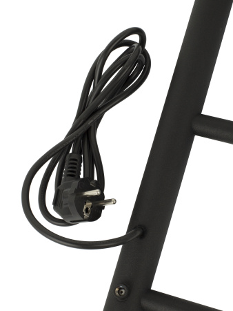 Полотенцесушитель электрический Vimarr Kaskad LNK-VMRKeT46BM 400х600 лесенка, с диммером, черный матовый (муар)