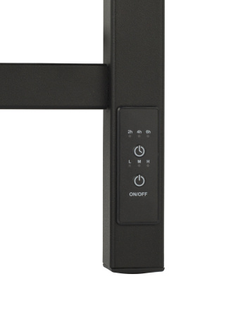 Полотенцесушитель электрический профильный Vimarr Kaskad LNK-VMRKePT56BM 500х600 лесенка, черный матовый