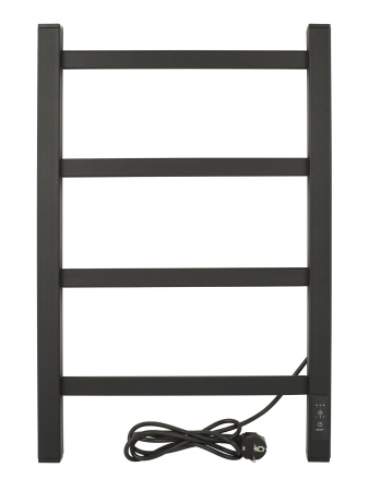 Полотенцесушитель электрический профильный Vimarr Kaskad LNK-VMRKePT46BM 400х600 лесенка, черный матовый