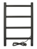 Полотенцесушитель электрический профильный Vimarr Kaskad LNK-VMRKePT46BM 400х600 лесенка, черный матовый