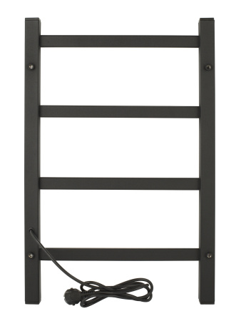 Полотенцесушитель электрический профильный Vimarr Kaskad LNK-VMRKePT46BM 400х600 лесенка, черный матовый