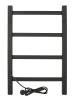 Полотенцесушитель электрический профильный Vimarr Kaskad LNK-VMRKePT46BM 400х600 лесенка, черный матовый