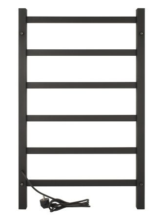 Полотенцесушитель электрический профильный Vimarr Kaskad LNK-VMRKePT58BM 500х800 лесенка, черный матовый