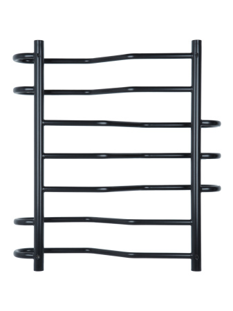 Водяной полотенцесушитель Vimarr Saturn PSBP14VMRS58BL 500x800, с фитингами в комплекте, черный матовый
