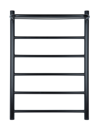 Водяной полотенцесушитель Vimarr Saturn PSBP70VMRS58BL 500x800 с полкой, с фитингами в комплекте, черный матовый