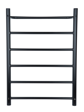 Водяной полотенцесушитель Vimarr Saturn PSBP70VMRS58BL 500x800 с полкой, с фитингами в комплекте, черный матовый