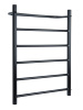 Водяной полотенцесушитель Vimarr Saturn PSBP70VMRS58BL 500x800 с полкой, с фитингами в комплекте, черный матовый