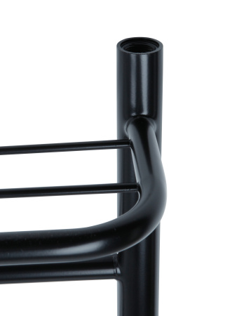 Водяной полотенцесушитель Vimarr Saturn PSBP70VMRS58BL 500x800 с полкой, с фитингами в комплекте, черный матовый