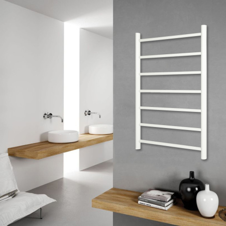 Полотенцесушитель водяной Vimarr Briz LNK-13VMRB58W 500х800 лесенка, с фитингами в комплекте, белый