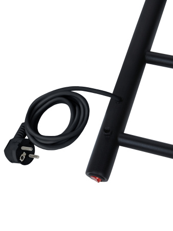 Полотенцесушитель электрический Vimarr Kaskad LNK-VMRKe46BM 400х600 лесенка, черный матовый (муар)