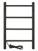 Полотенцесушитель электрический Vimarr Kaskad LNK-VMRKeT46BM 400х600 лесенка, с диммером, черный матовый (муар)