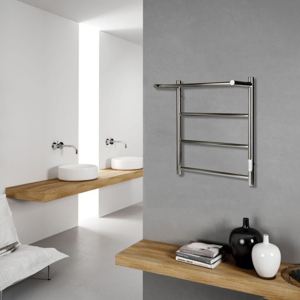 Полотенцесушитель электрический Vimarr Neo 03 520NEO0356102 500х600 хром, с диммером и полкой