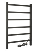 Полотенцесушитель электрический профильный Vimarr Kaskad LNK-VMRKePT58BM 500х800 лесенка, черный матовый