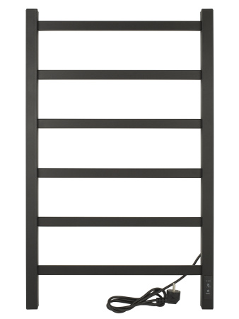 Полотенцесушитель электрический профильный Vimarr Kaskad LNK-VMRKePT58BM 500х800 лесенка, черный матовый