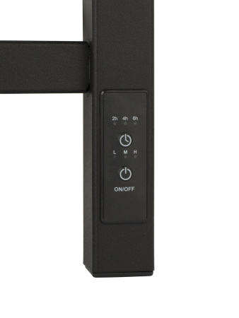 Полотенцесушитель электрический профильный Vimarr Kaskad LNK-VMRKePT58BM 500х800 лесенка, черный матовый