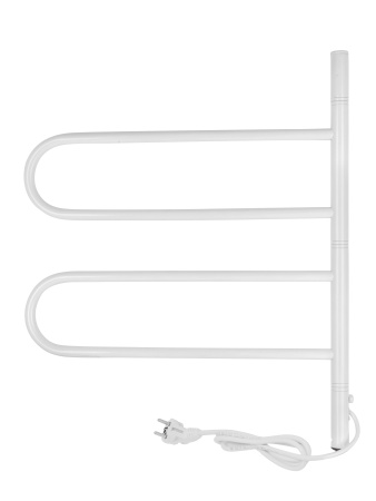 Электрический полотенцесушитель Vimarr Kaskad PSNkVMRKe455W 450x500 поворотный с греющим кабелем, белый матовый