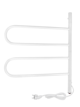 Электрический полотенцесушитель Vimarr Kaskad PSNkVMRKe455W 450x500 поворотный с греющим кабелем, белый матовый