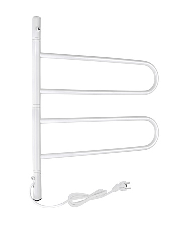 Электрический полотенцесушитель Vimarr Kaskad PSNkVMRKe455W 450x500 поворотный с греющим кабелем, белый матовый