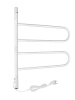 Электрический полотенцесушитель Vimarr Kaskad PSNkVMRKe455W 450x500 поворотный с греющим кабелем, белый матовый