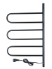 Электрический полотенцесушитель Vimarr Kaskad PSNkVMRKe4575BL 450x750 поворотный с греющим кабелем, черный матовый