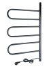 Электрический полотенцесушитель Vimarr Kaskad PSNkVMRKe4575BL 450x750 поворотный с греющим кабелем, черный матовый