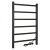 Полотенцесушитель электрический профильный Vimarr Kaskad LNK-VMRKePT58BM 500х800 лесенка, черный матовый