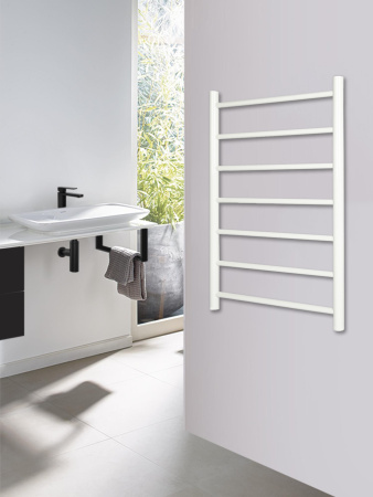 Полотенцесушитель водяной Vimarr Briz Mega LNK-LM13VMRB58W 500х800 лесенка, белый