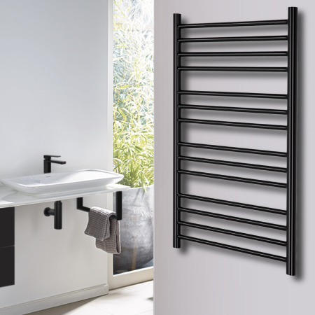 Полотенцесушитель водяной Vimarr Saturn Mega PSV-LM70VMRS51BL 500х1000 лесенка, черный матовый Полотенцесушитель водяной Vimarr Saturn Mega PSV-LM70VMRS51BL 500х1000 лесенка, черный матовый