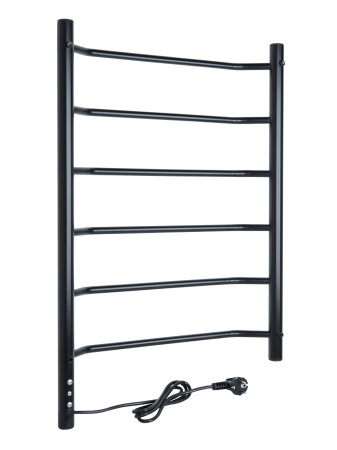 Полотенцесушитель электрический Vimarr Kaskad Mega LM-PSKDVMRKe58BL 500х800 лесенка, черный матовый