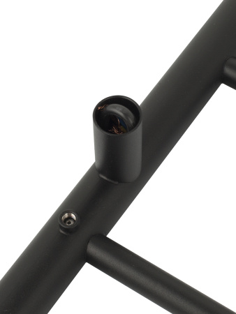 Полотенцесушитель электрический Vimarr Kaskad Mega LNK-LMVMRKe0411LTS56BM 500х600 лесенка, с термостатом и скрытым подключением, черный матовый (муар)