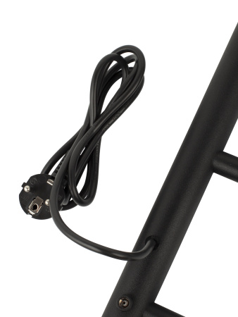 Полотенцесушитель электрический Vimarr Kaskad Mega LNK-LMVMRKeT58BM 500х800 лесенка, с термостатом и скрытым подключением, черный матовый (муар)