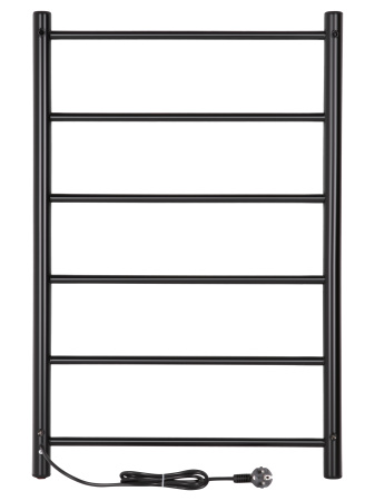 Полотенцесушитель электрический Vimarr Kaskad Mega PSK-LMVMRKe58BL 500х800 лесенка, черный матовый