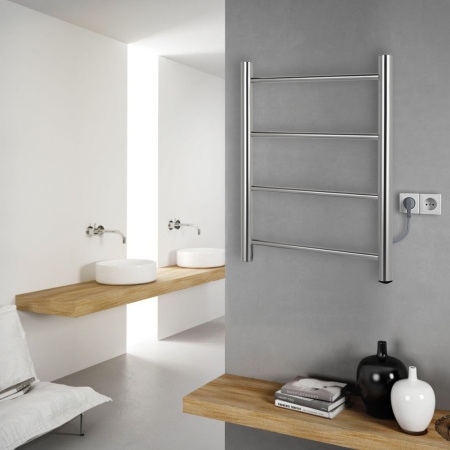 Полотенцесушитель электрический Vimarr Kaskad Sigma LNK-SVMRKe46Cr 400х600 лесенка, хром