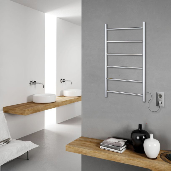 Полотенцесушитель электрический Vimarr Kaskad Sigma LNK-SVMRKe58Cr 500х800 лесенка, хром