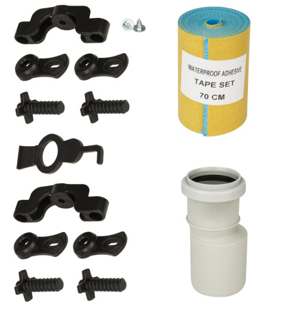 Трап линейный (душевой лоток) Vimarr WB-2 516WB237001040 300 мм с горизонтальным выходом D40/50 мм, с решеткой под плитку (перевертыш)