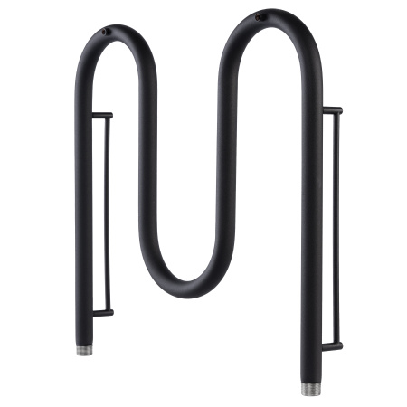 Полотенцесушитель водяной Vimarr 02 5200010255300 500х500 черный, с полкой